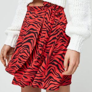ARITZIA SUNDAY'S BEST ariel wrap zebra skirt